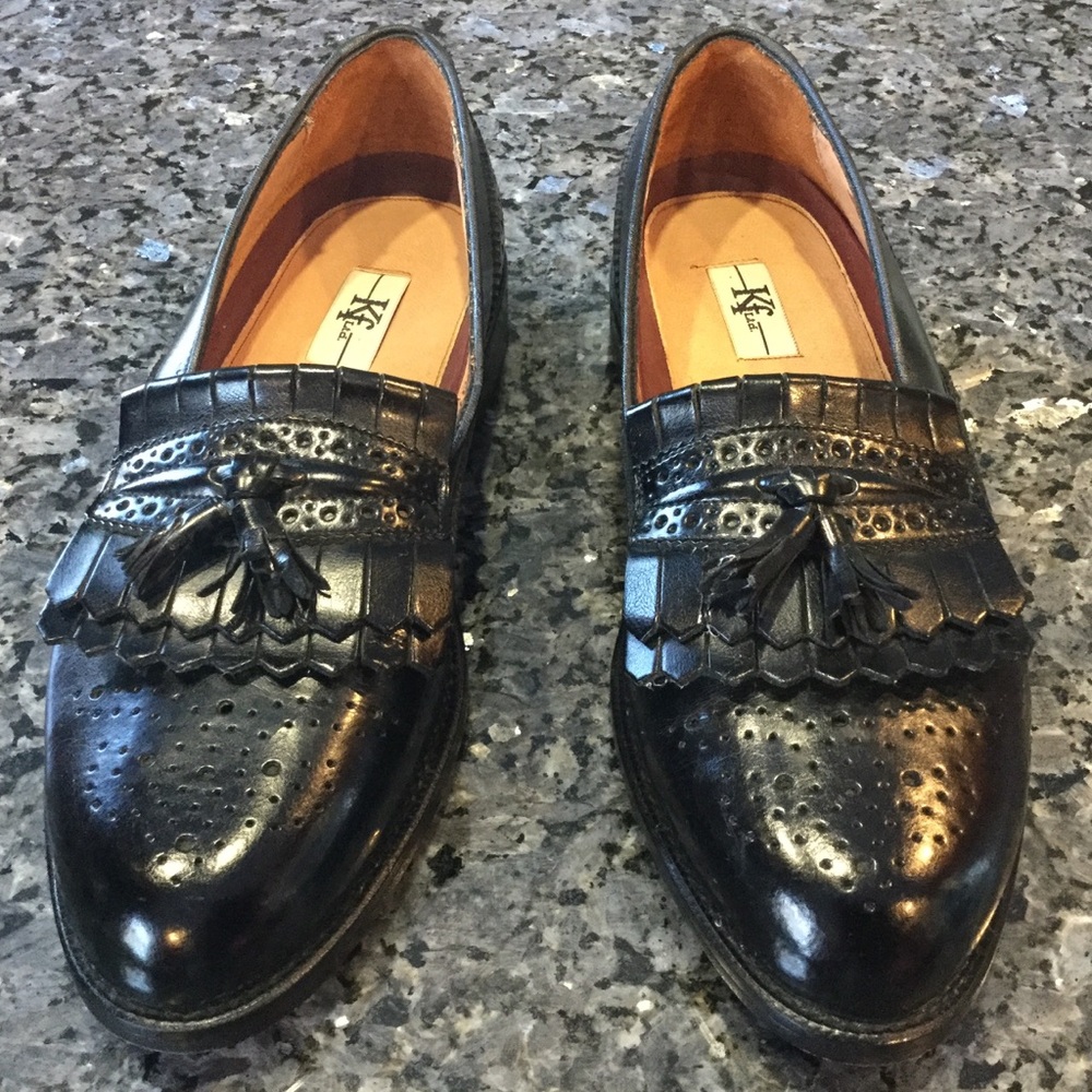 Men’s Kf Ltd wingtip tassel shoes size 10